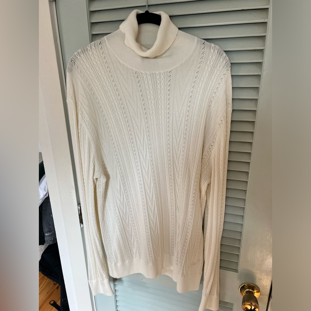 KITH Tilden Turtleneck Long Sleeve Pullover, Sandrift, Medium